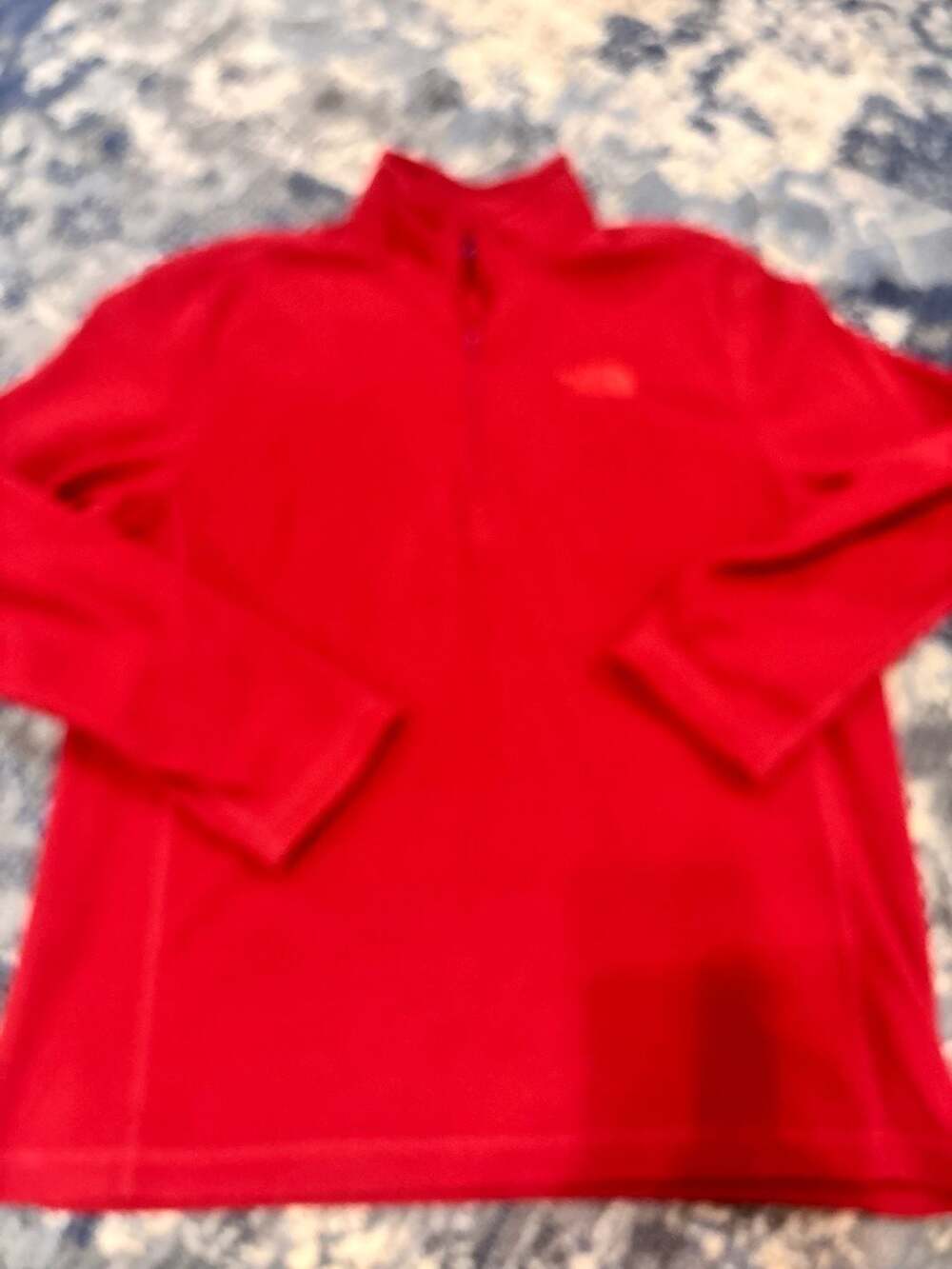 The North Face Fleece Pullover Size M Red 1/4 Zip